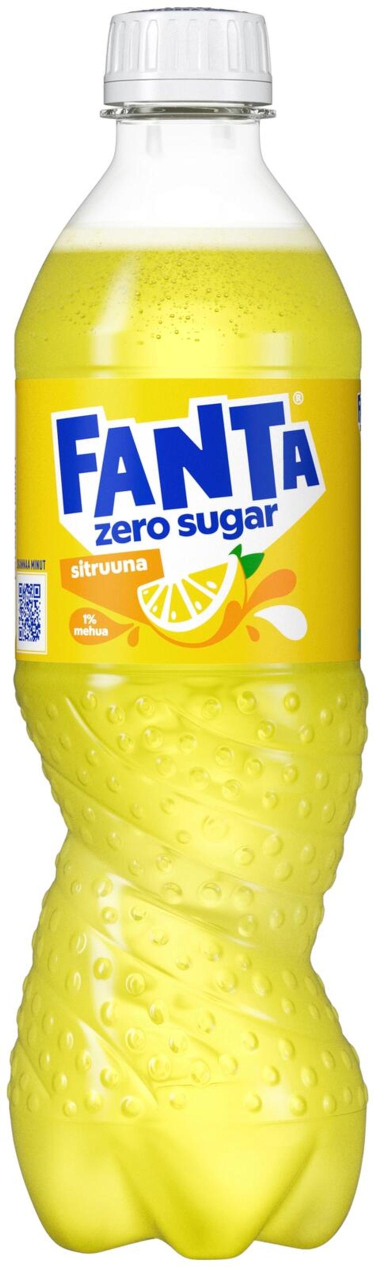 Fanta Sitruuna Zero virvoitusjuoma muovipullo 0.5 L