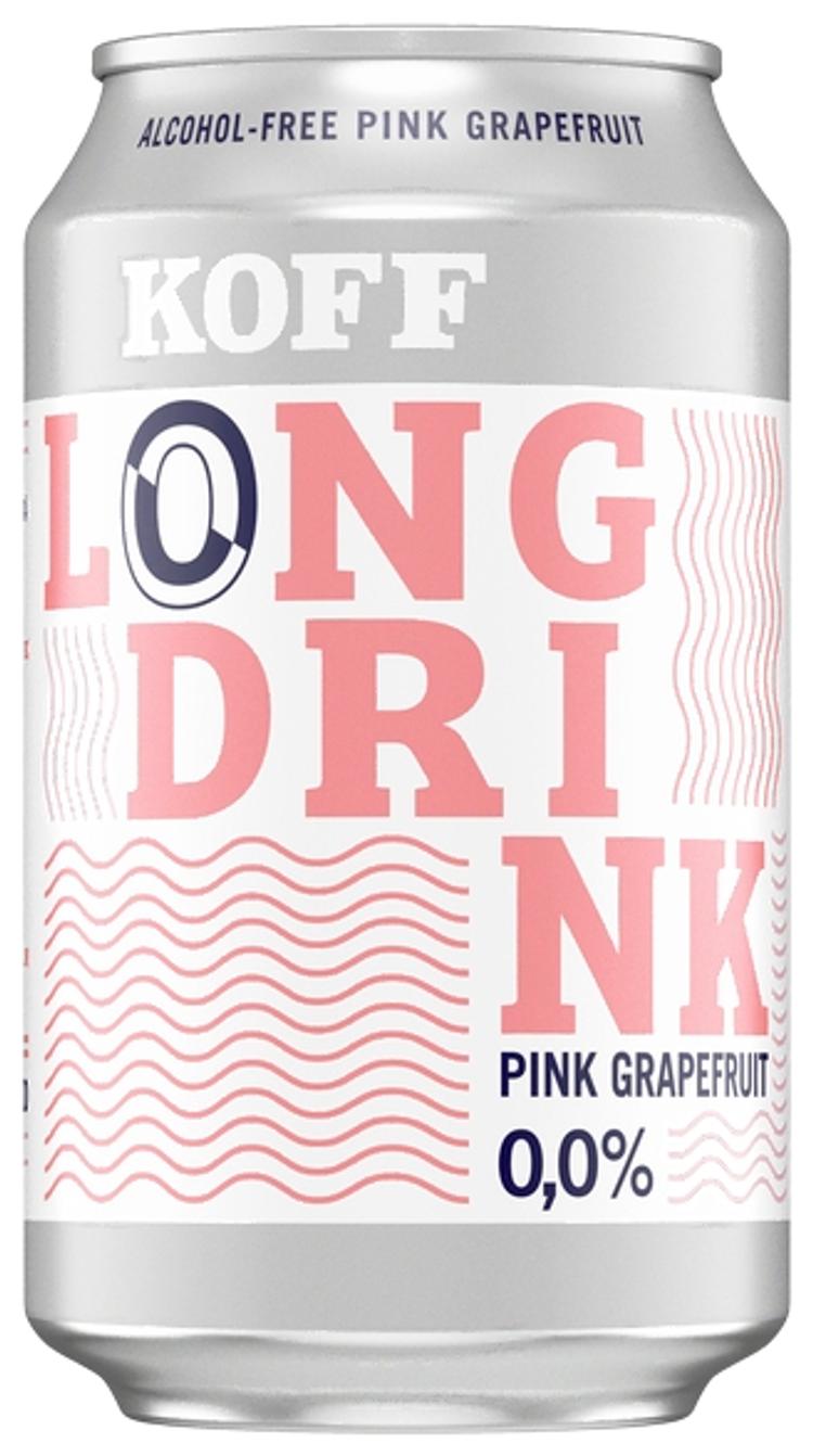 Koff Long Drink Pink Grapefruit alkoholiton lonkero 0  til-% tölkki 0,33 L