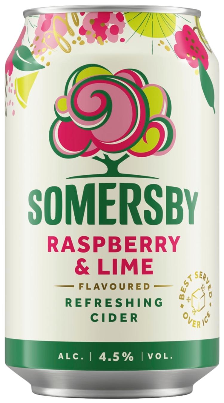 Somersby Raspberry Lime maustettu omenasiideri 4,5 % tölkki 0,33 L