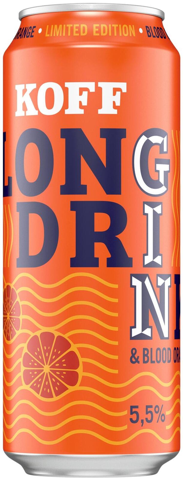 Koff Long Drink Blood Orange long drink 5,5 % tölkki 0,5 L