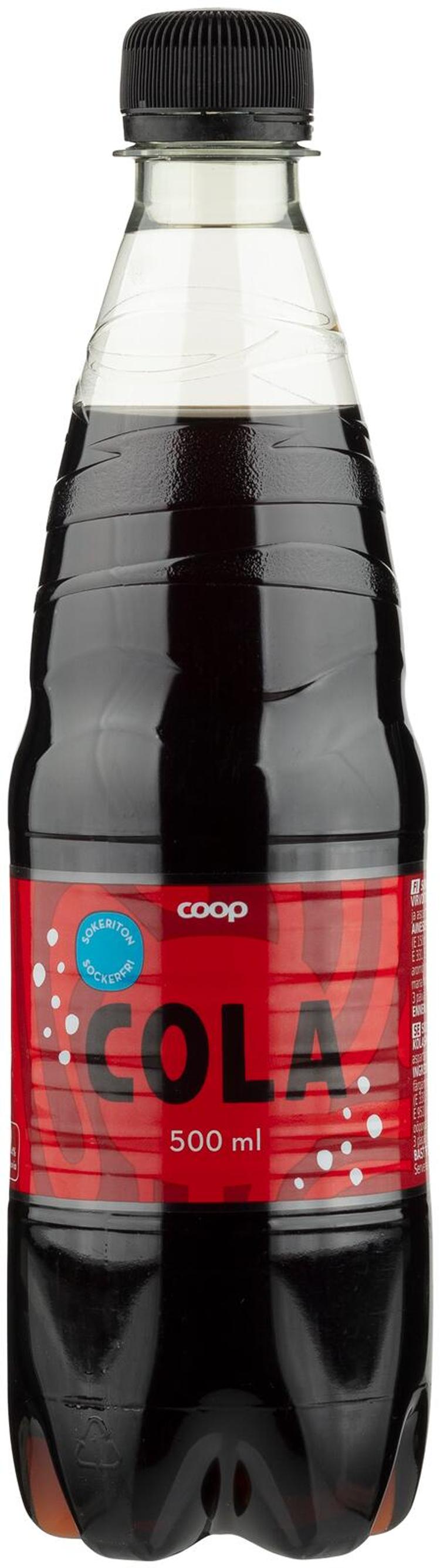 Coop Cola Sokeriton virvoitusjuoma 0,5 l kmp