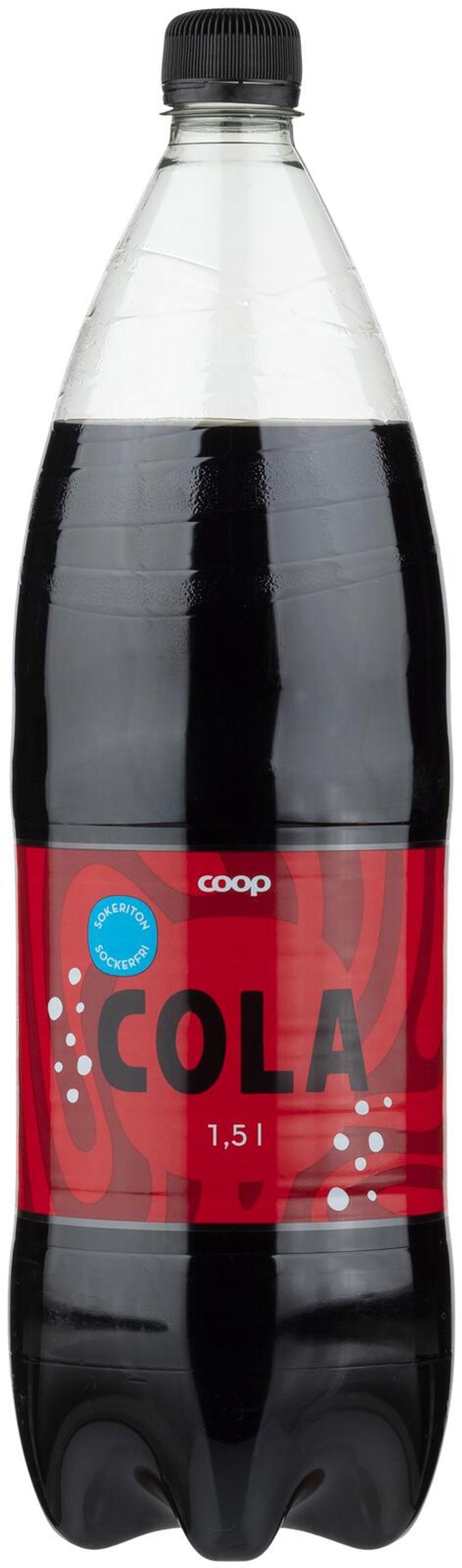 Coop Cola Sokeriton virvoitusjuoma 1,5 l kmp