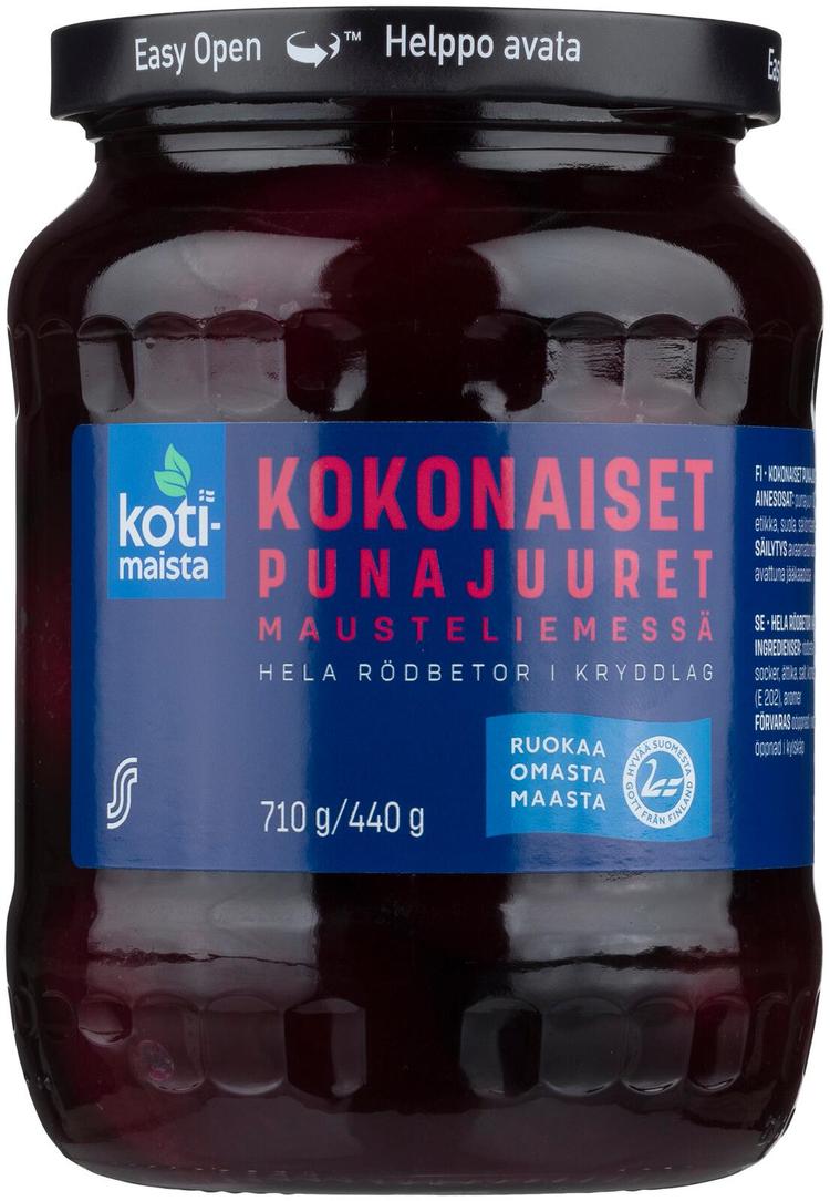 Kotimaista Kokonaiset punajuuret mausteliemessä 710g/440g