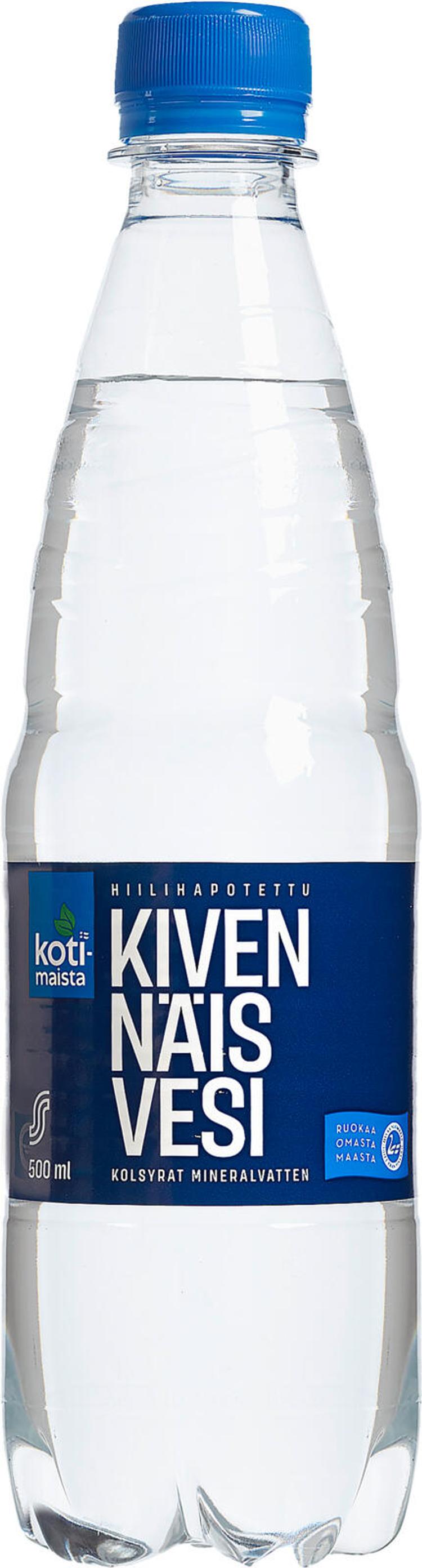 Kotimaista kevyesti hiilihapotettu kivennäisvesi 0,5 l kmp