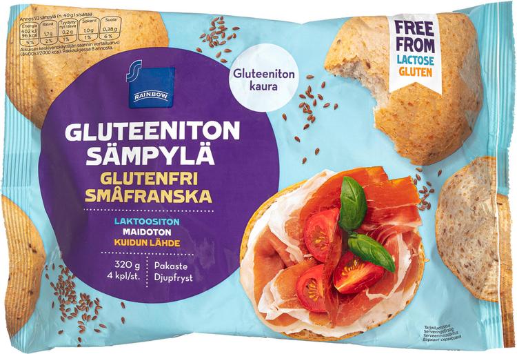 Rainbow Gluteeniton sämpylä 4kpl 320g, pakaste