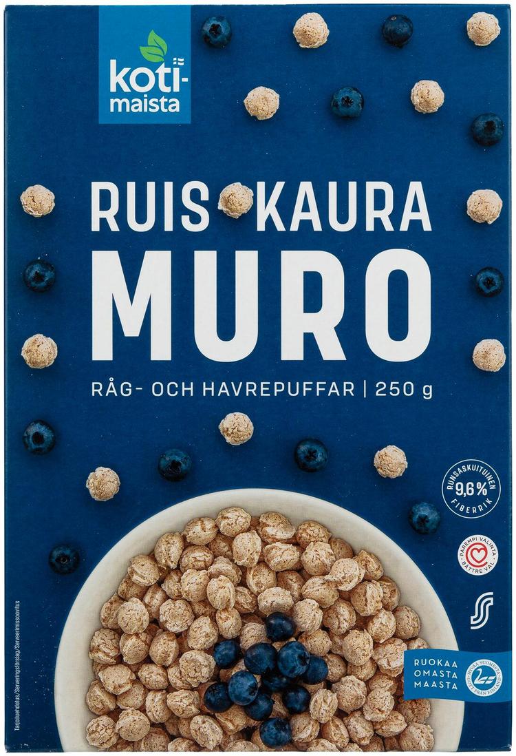 Kotimaista Ruis-kauramuro aamiaismuro 250 g