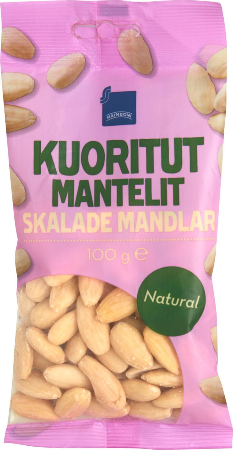 Rainbow kuoritut mantelit 100 g