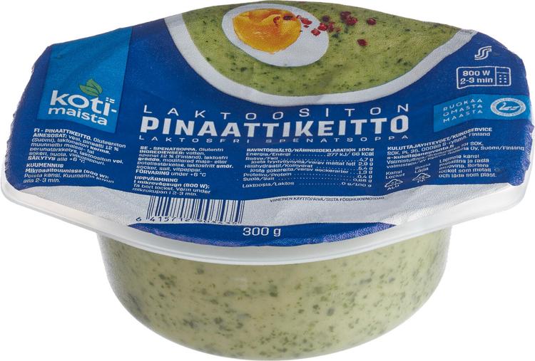 Kotimaista Pinaattikeitto laktoositon 300g