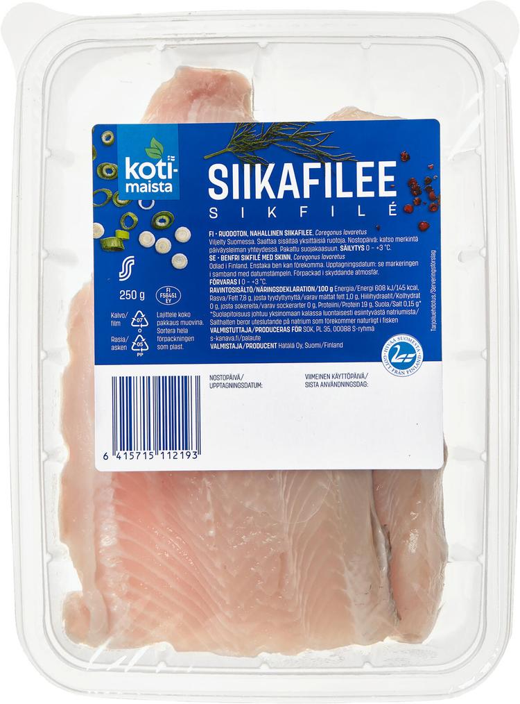 Kotimaista Siikafilee 250g