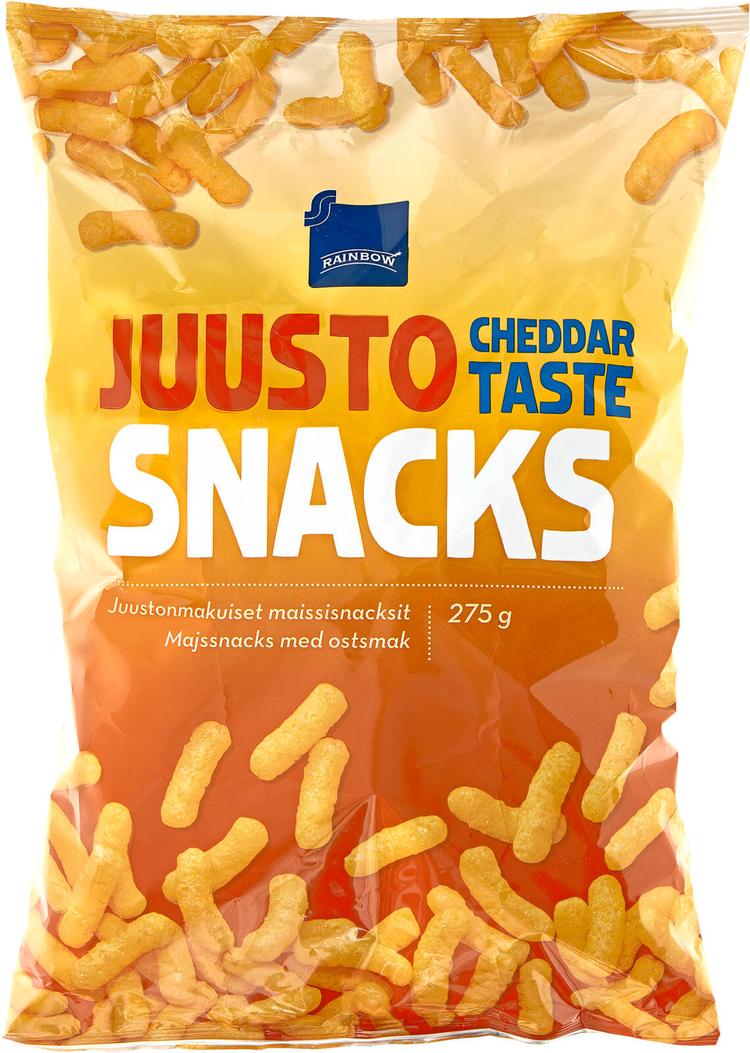 Rainbow maustettu juustosnacks 275g