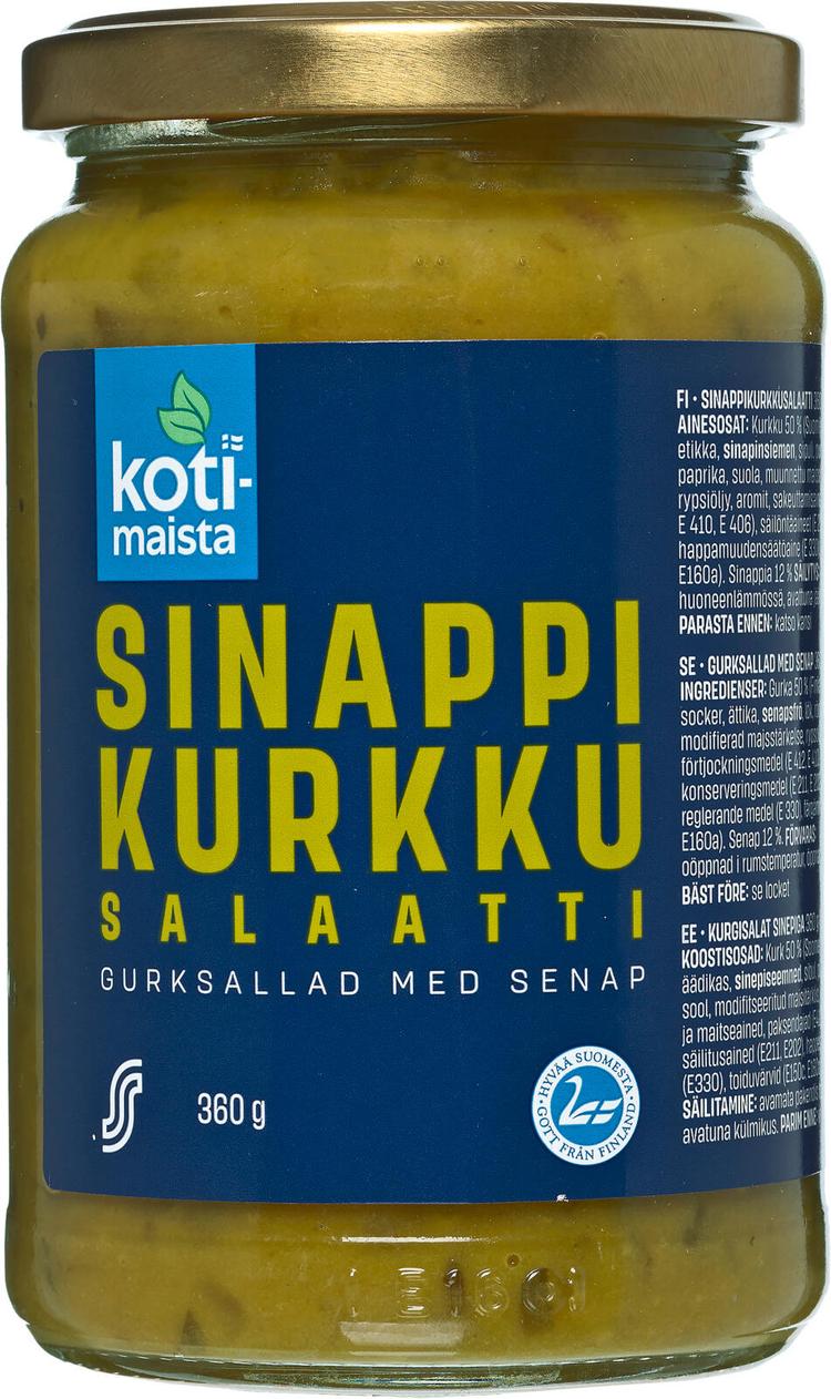 Kotimaista 360 g Sinappikurkkusalaattia