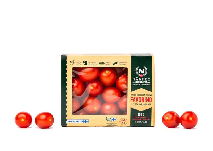 Närpiön Vihannes 600g Favorino tomaattirasia