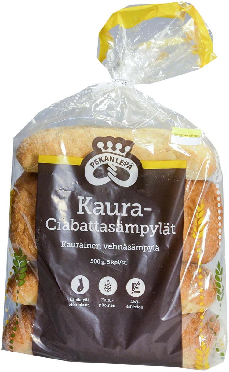 Pekan Leipä Kaura-Ciabatta sämpylä 5kpl 500g