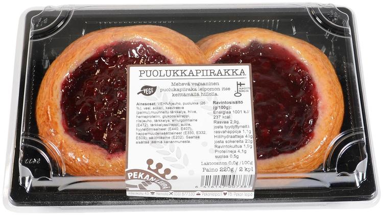 Pekan Leipä Puolukkapiirakka 2kpl 220g