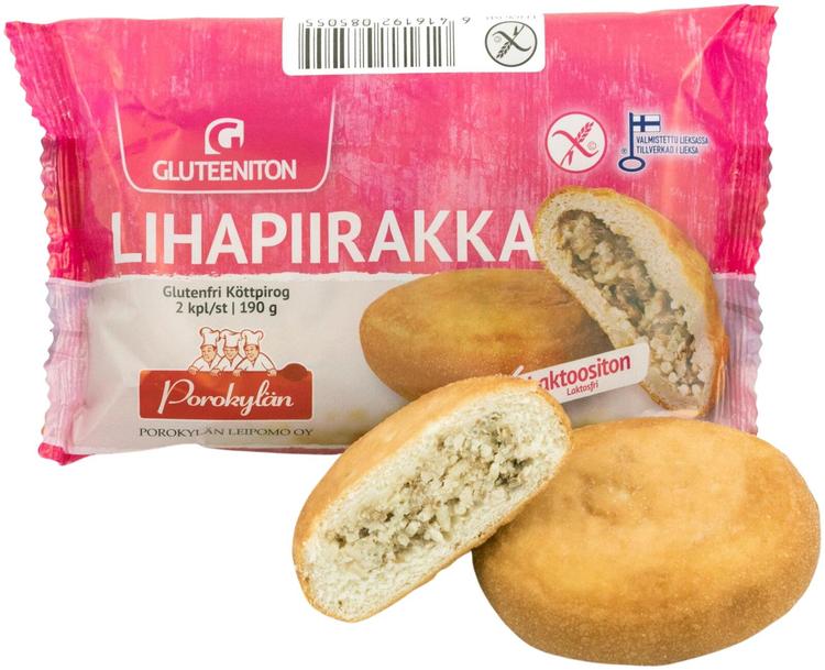 Porokylän Lihapiirakka 2 kpl / 190 g gluteeniton