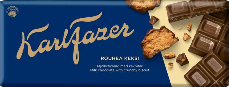 Karl Fazer Rouhea Keksi suklaalevy 180g