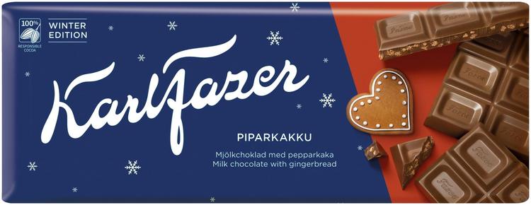 Karl Fazer Winter Edition piparkakku maitosuklaalevy 200g