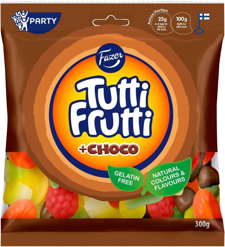 Fazer Tutti Frutti choco karkkipussi 300g