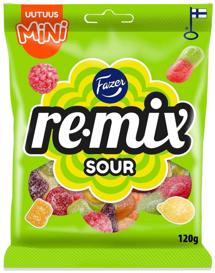 Fazer Remix Mini Sour karkkipussi 120g