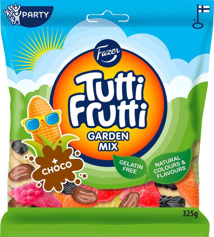 Fazer Tutti Frutti Garden Mix karkkipussi 325g