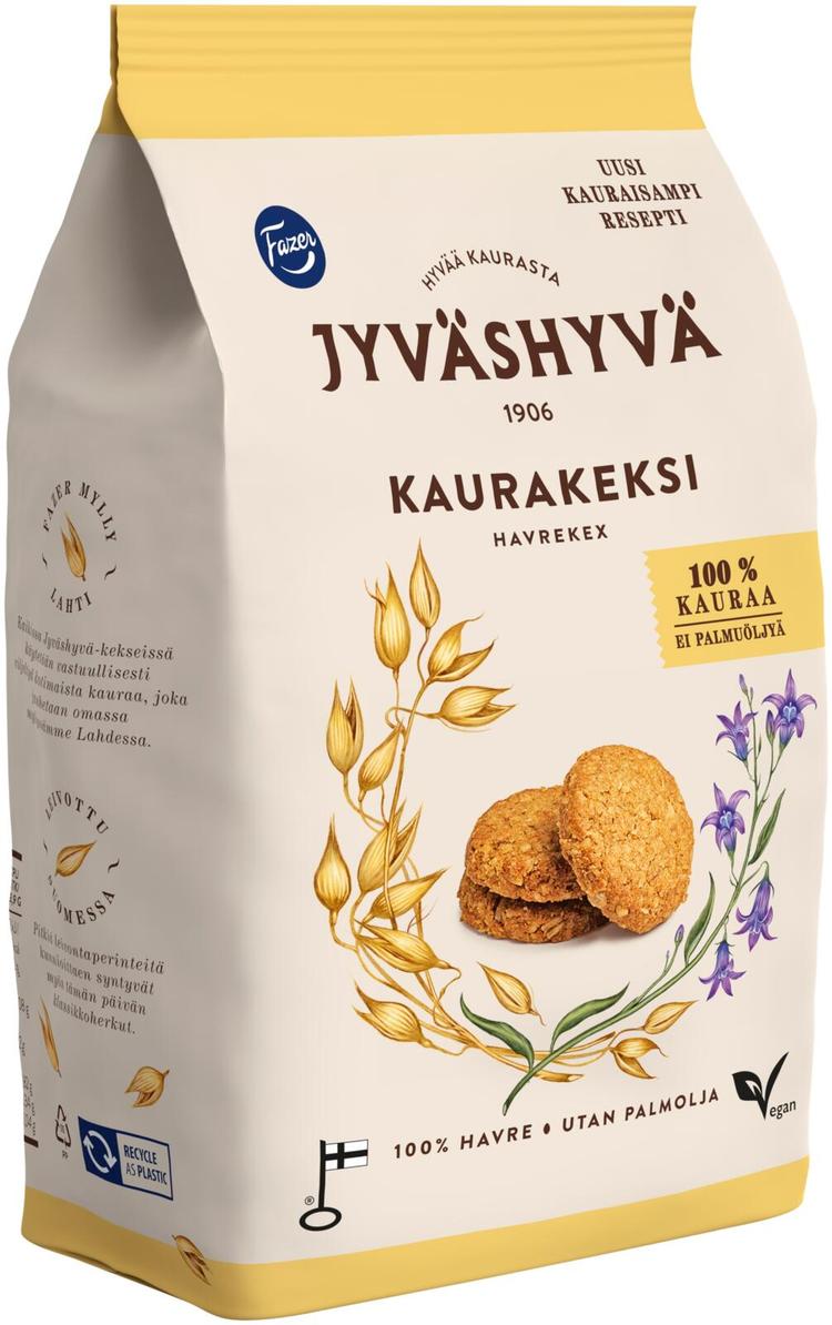 Fazer Jyväshyvä Kaurakeksi 100% kauraa 350g