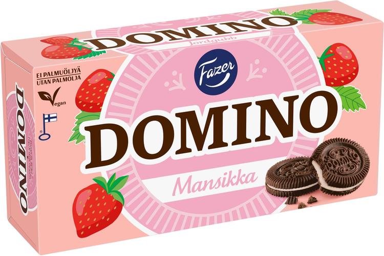 Fazer  Domino Mansikka keksi 350g