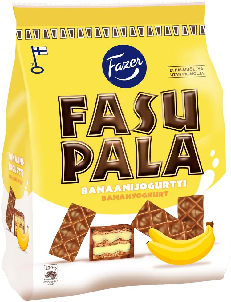 Fazer Fasupala Banaanijogurtti vohveli 215g