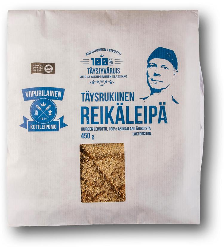 Viipurilainen täysrukiinen reikäleipä 450g