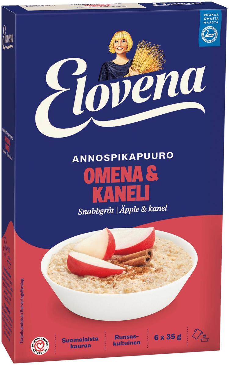 Elovena 210g omena & kaneli annospikapuuro