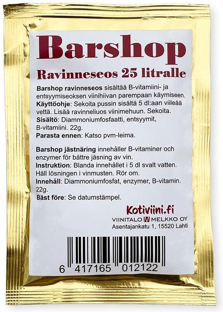 Barshop Viinihiivan ravinneseos 22 g