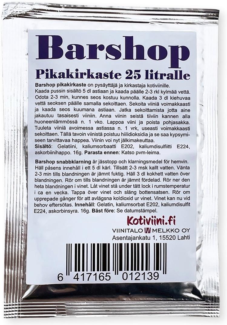 Barshop Viinin pikakirkasteaineet 16 g