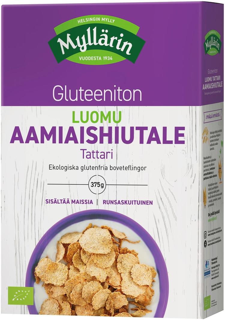 Myllärin Gluteeniton Luomu Tattari Aamiaishiutale 375 g