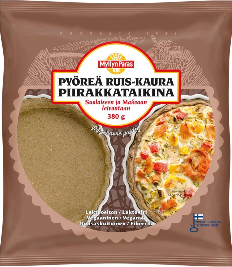 Myllyn Paras Pyöreä Ruis-Kaura Piirakkataikina 380g