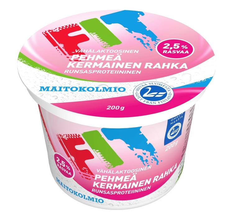 Maitokolmio FIT vähälaktoosinen pehmeä kermainen rahka 200g