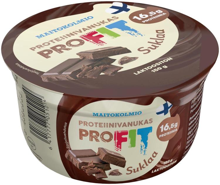 Maitokolmio PROFIT laktoositon suklaa proteiinivanukas 150g