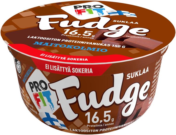 Maitokolmio PROFIT laktoositon suklaa fudge proteiinivanukas 150g