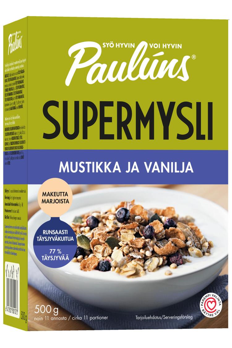 Paulúns mustikka ja vanilja mysli 500g