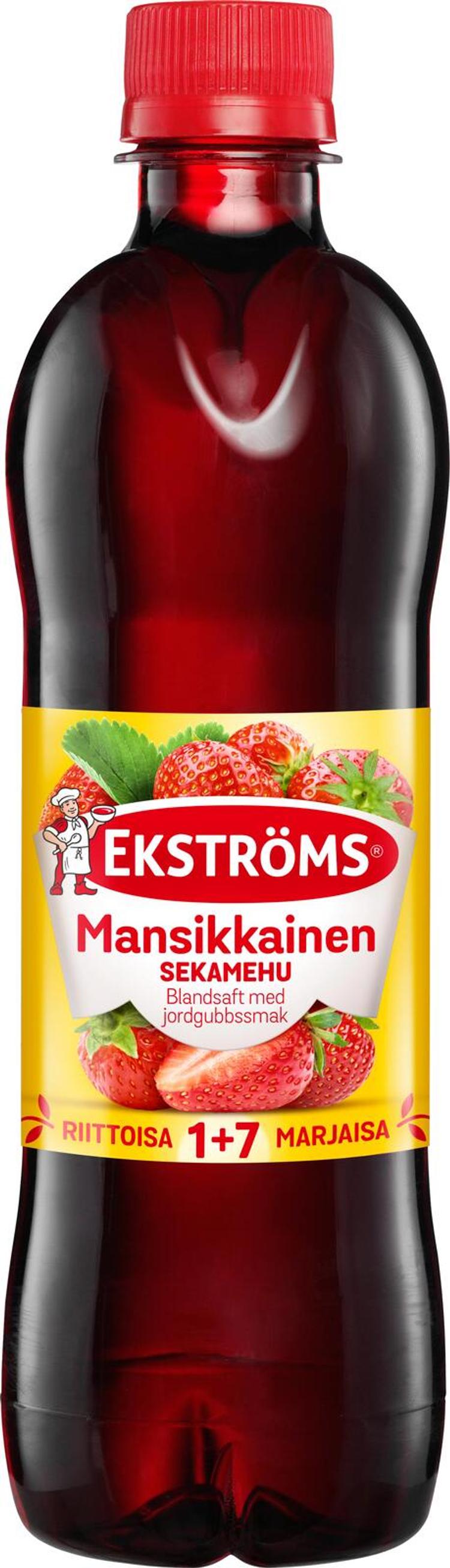 Ekströms mansikkainen sekamehutiiviste 0,5l