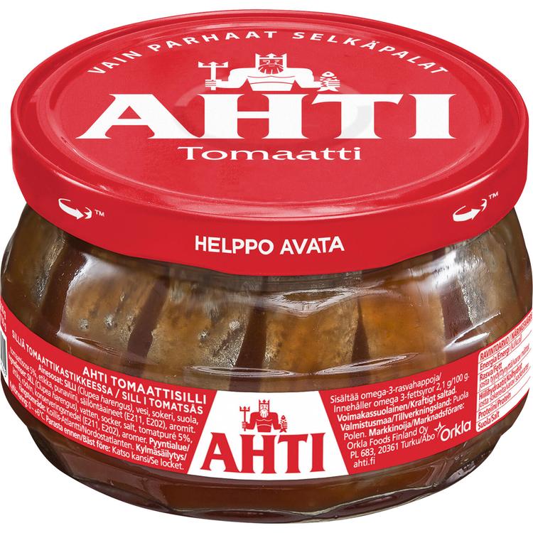 Ahti tomaattisilli, silliä maustekastikkeessa 240/150g