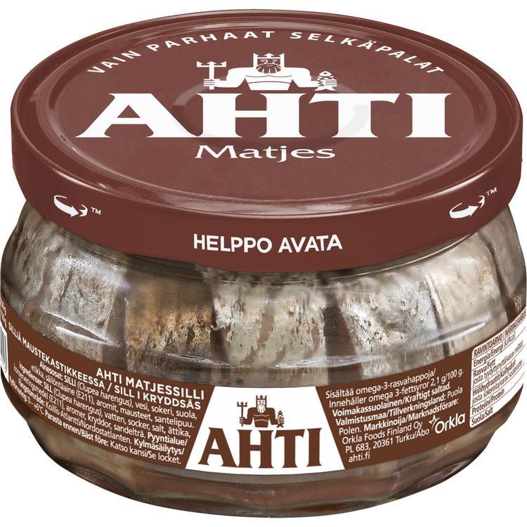 Ahti matjessilli, silliä maustekastikkeessa 240/150g