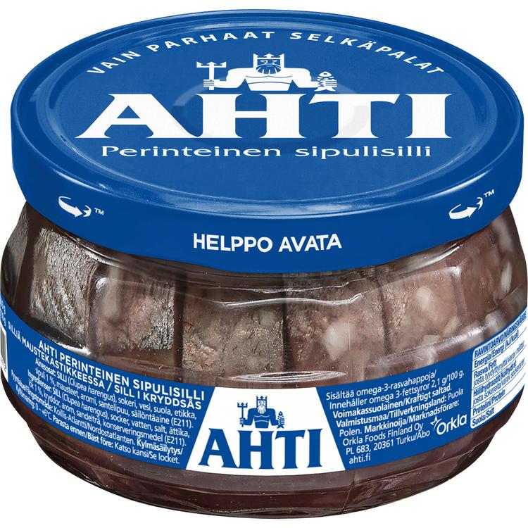 Ahti perinteinen sipulisilli, silliä mausteliemessä 240/150g