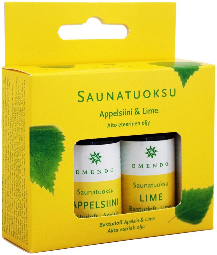 Emendo 2x10ml saunatuoksut appelsiini ja lime