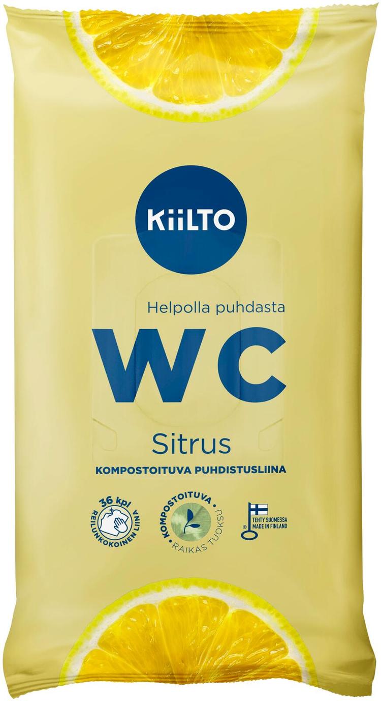 Kiilto WC puhdistusliina Sitrus 36 kpl