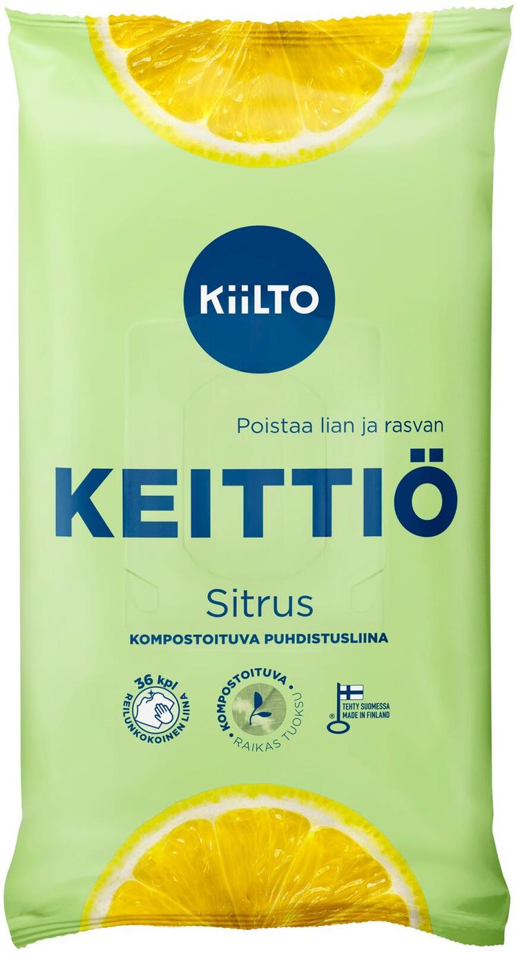 Kiilto Keittiönpuhdistusliina Sitrus 36 kpl