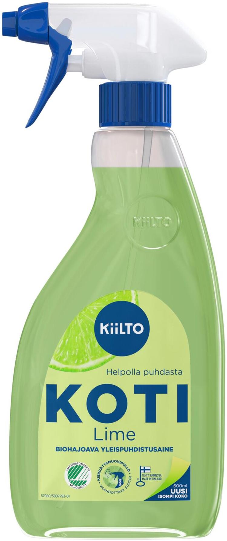 Kiilto Koti biohajoava yleispuhdistussuihke Lime 600 ml