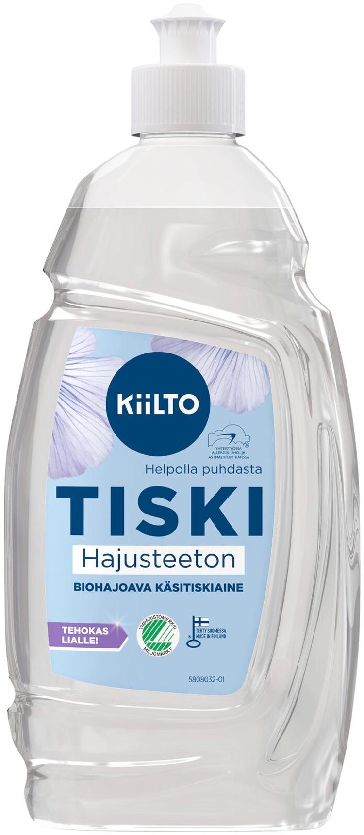 Kiilto biohajoava käsitiskiaine Hajusteeton 500 ml