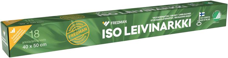 Fredman iso leivinarkki valkaisematon 40cmx50cm 18kpl