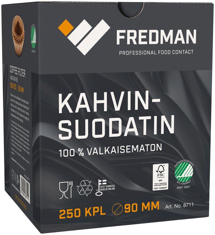 Fredman kahvinsuodatin 90mm 250 kpl