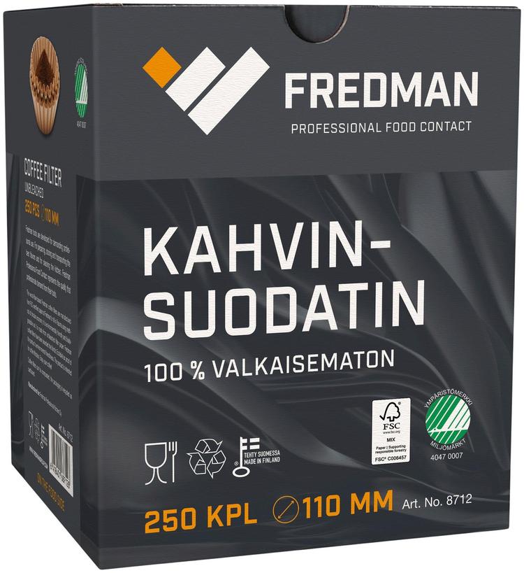 Fredman kahvinsuodatin 110mm 250kpl