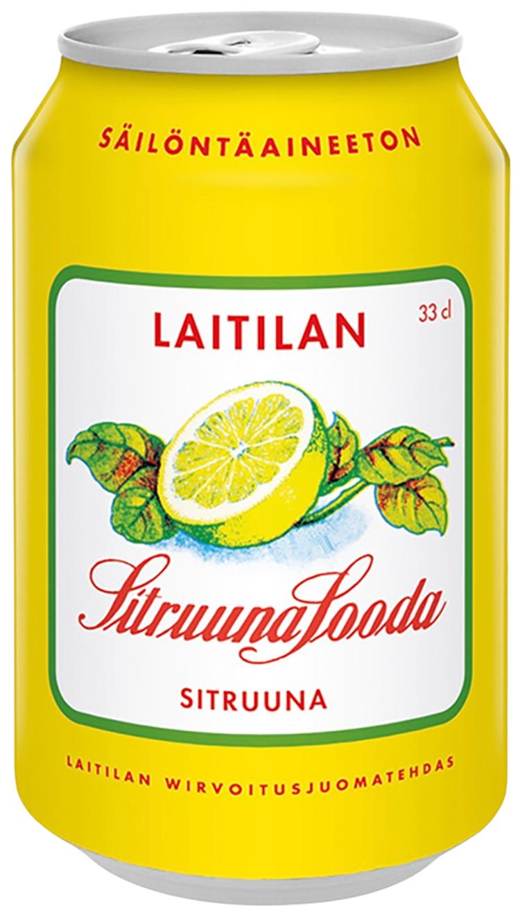 Laitilan Sitruunasooda 0,33L sitruunanmakuinen limonaadi